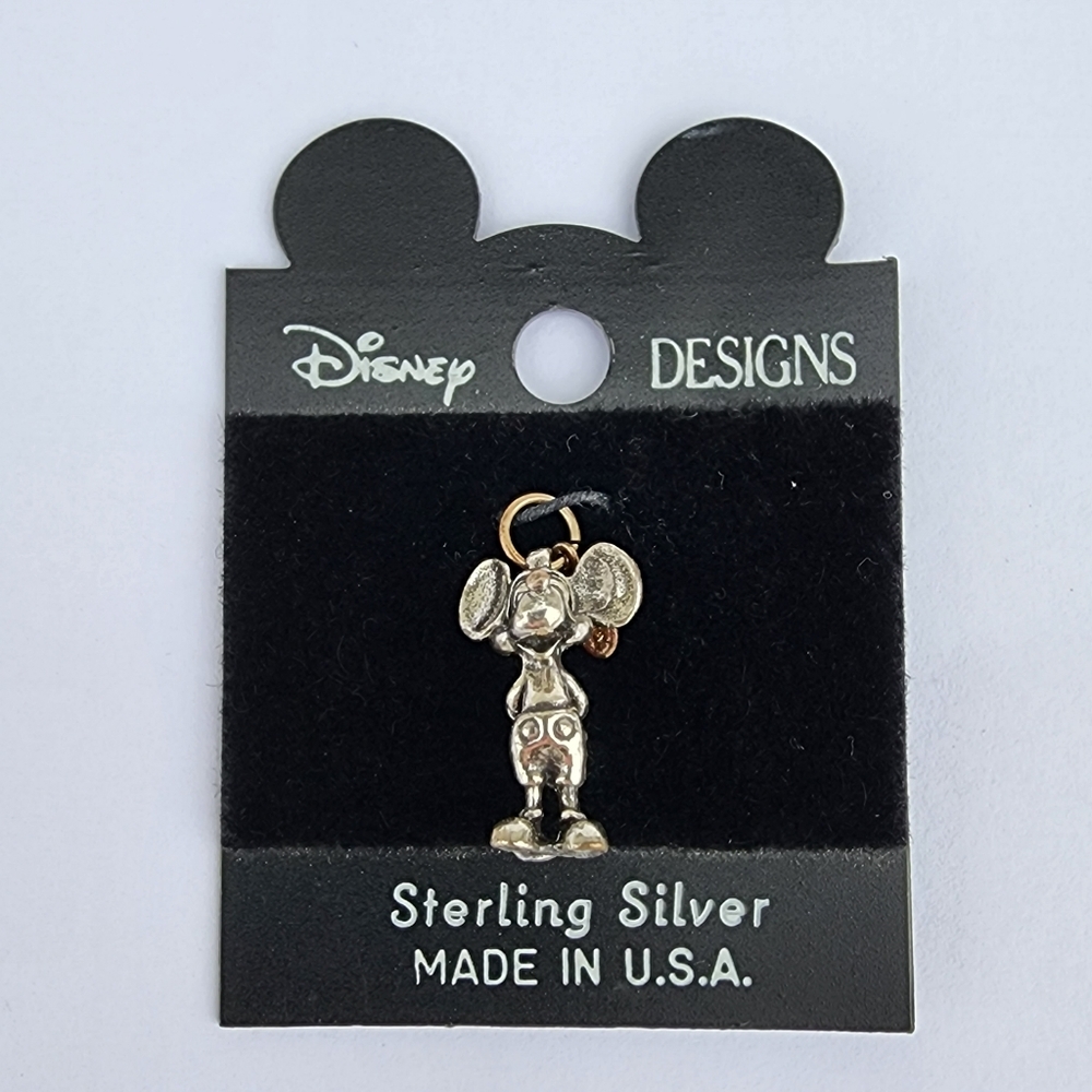 Mickey Mouse Vintage Sterling Silver Charm for Bracelet